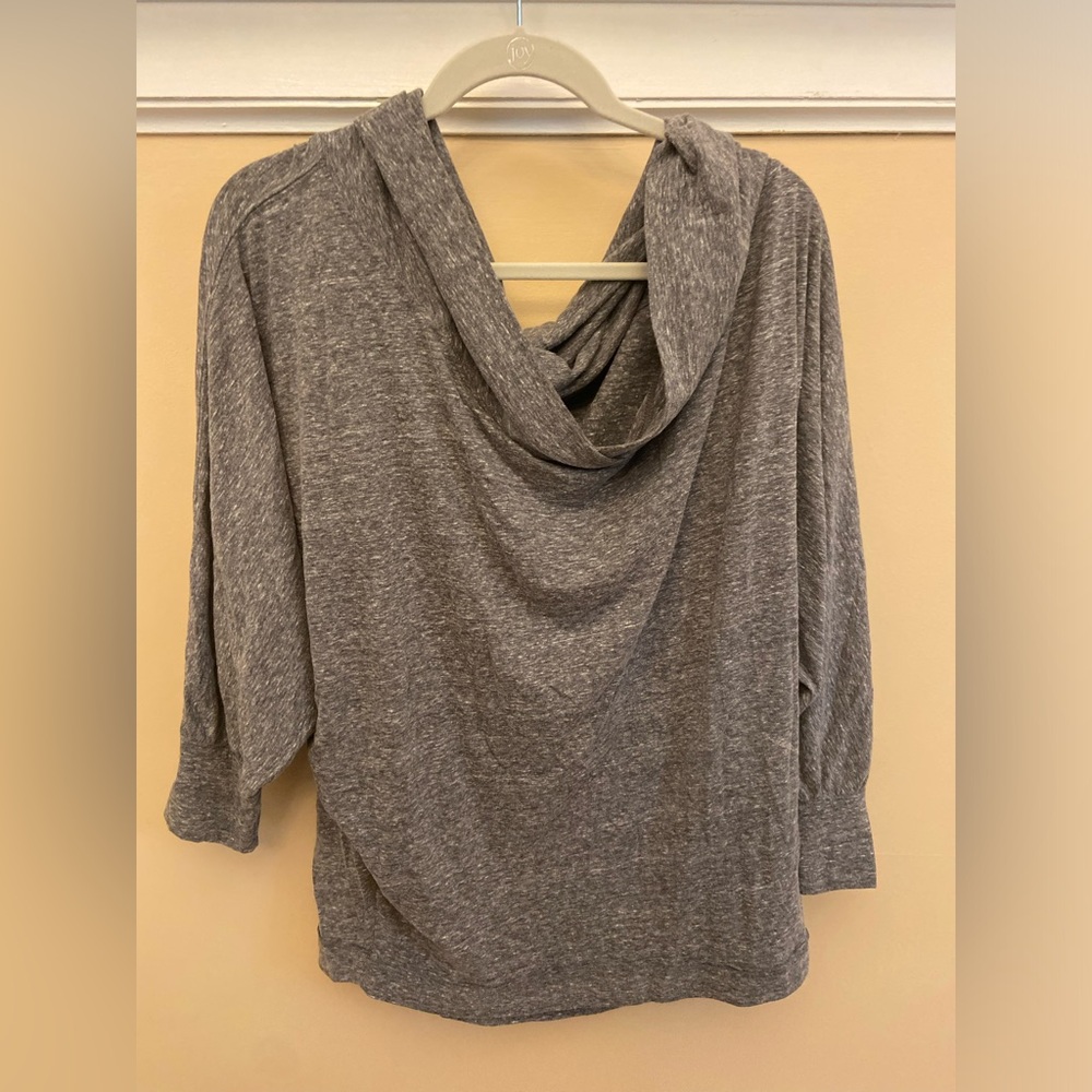 We The Free Gray Cowl Neck Sweater